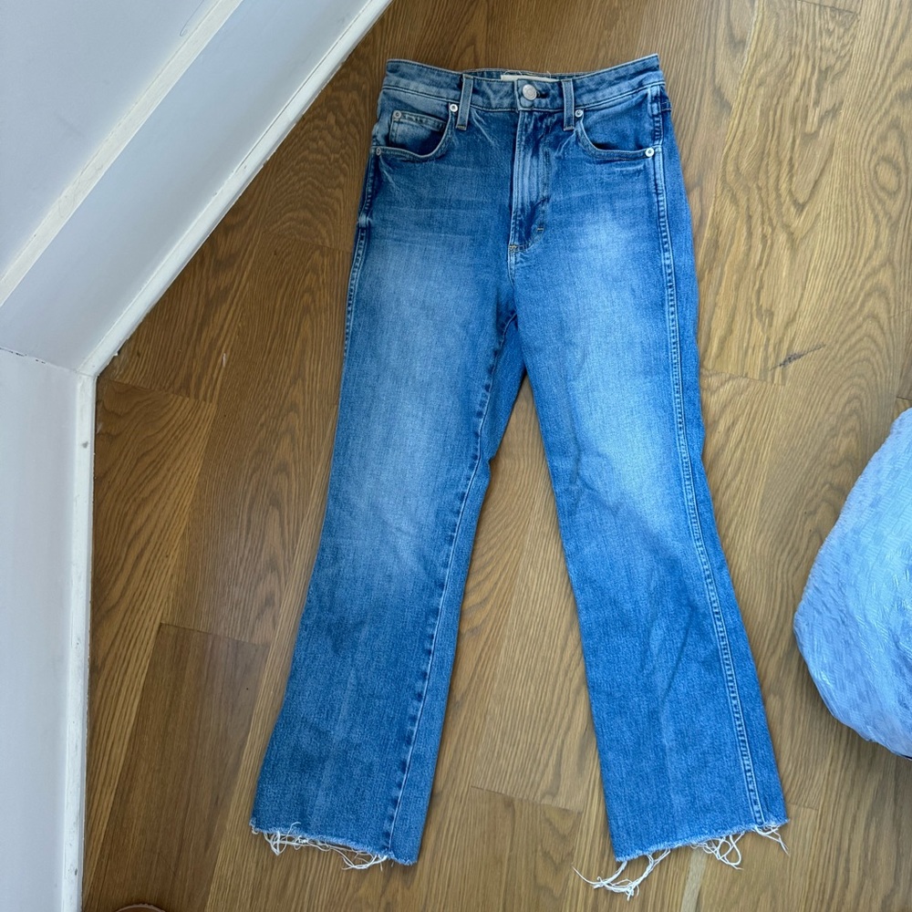 AMO jeans high rise kick crop